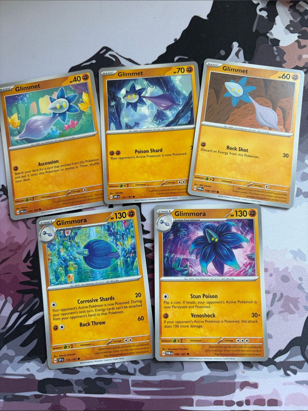 Glimmet & Glimmora Evolution Collection Lot | 5 Pokémon Cards | ✨5/$25✨